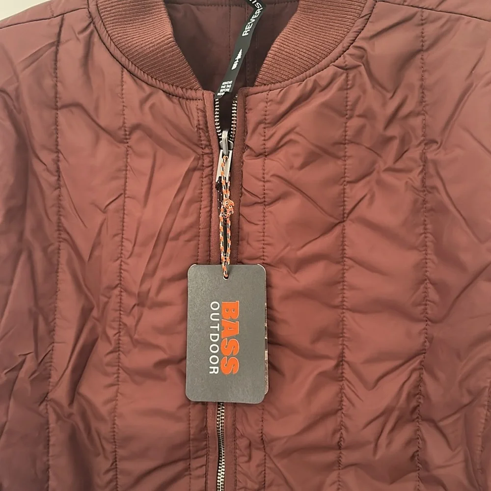 Bass Outdoor‎ Reversible Liner Jacket Rum Raisin size L NWT